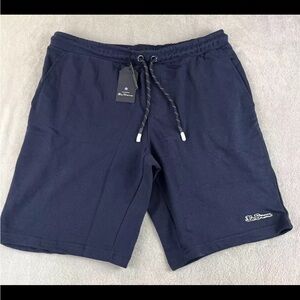 Ben Sherman Mens blue elastic waist pull on drawstring sweat shorts size 2XL
